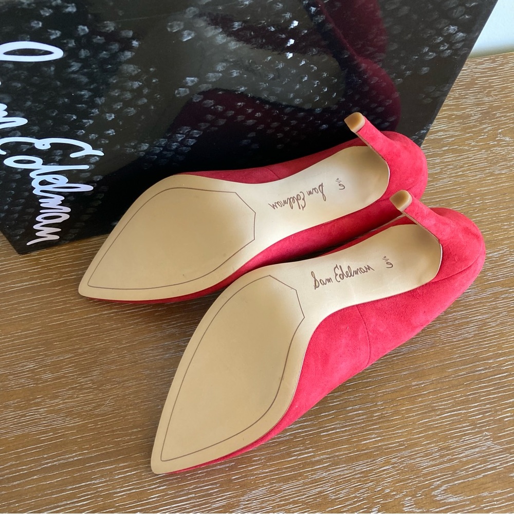 Sam Edelman Red Suede Heels - Picture 5 of 5